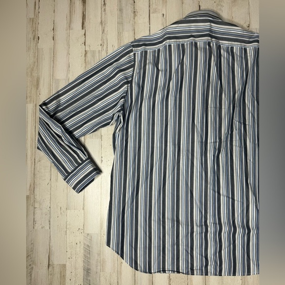 Tailorbyrd Mens Dress Shirt XL Flip Cuff Long Sleeve Black/white Button Up - Picture 14 of 14